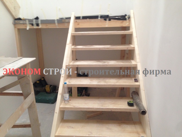 изготовление деревянной лестницы