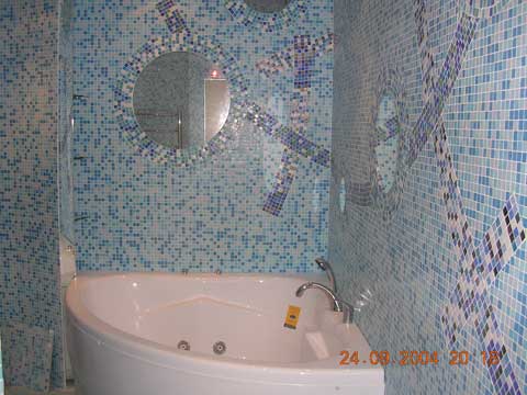 отделка ванной мозаикой