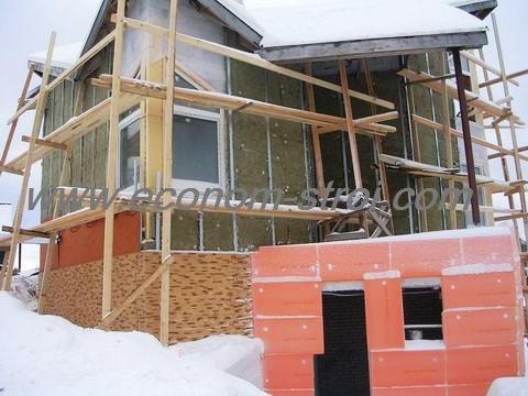 фото строительства дома из пенобетона