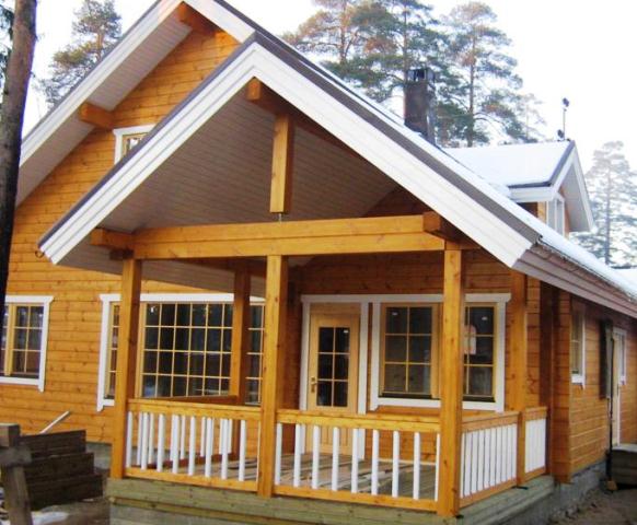 деревянный дом из кленного бруса из Финляндии