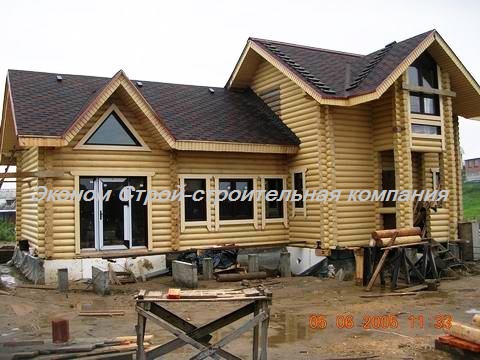 фото строительства деревянного дома